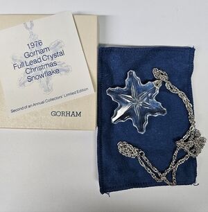 Gorham Silver and Crystal Snowflake Necklace